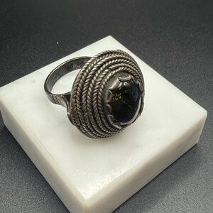 Vintage Antique oversized 925 Sterling Silver Ring. #M11 size 7.5